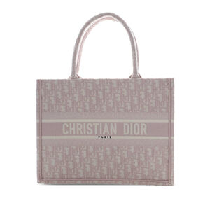 Pre-Loved Dior Medium Oblique Embroidered Canvas Book Tote